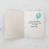 Carte 58e anniversaire Ballons et Tabby Cat (Intérieur)