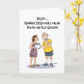 Carte 58e anniversaire de Geezer (Fleur jaune)
