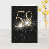 Carte 58e anniversaire du mariage (Fleur jaune)