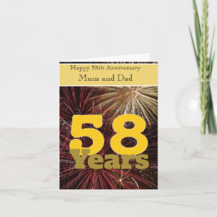 Carte 58e anniversaire du Mariage