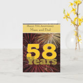 Carte 58e anniversaire du Mariage (Fleur jaune)