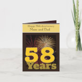 Carte 58e anniversaire du Mariage (Devant)