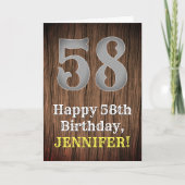 Carte 58e anniversaire : Pays inspiré par l'Ouest Look,  (Devant)