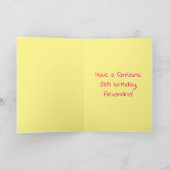 Carte 58e anniversaire : Pink Stripes & Hearts, Arc en c (Intérieur)