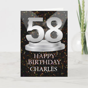 Carte 58e anniversaire Points saillants Ajouter une cart