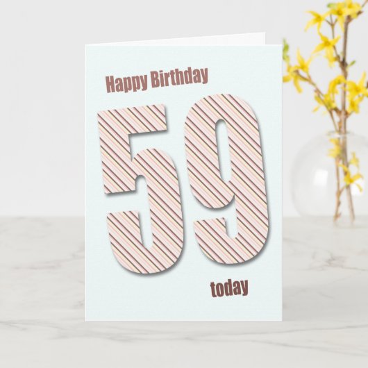 Carte 59e anniversaire (Fleur jaune)