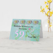 Carte 59e anniversaire (Fleur jaune)