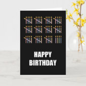 Carte 59e anniversaire avec bougies (Fleur jaune)