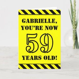 Carte 59e anniversaire : texte de style crayon amusant, 
