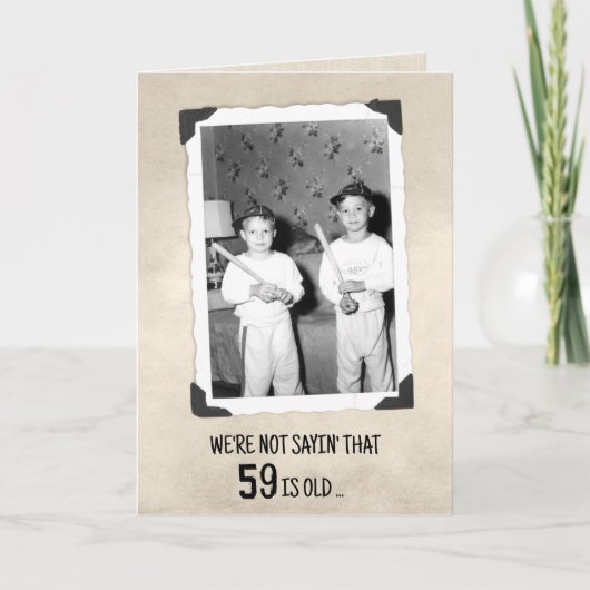Carte 59th Birthday Humor Young Boys With Baseball Bats  (Devant)