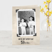 Carte 59th Birthday Humor Young Boys With Baseball Bats  (Fleur jaune)