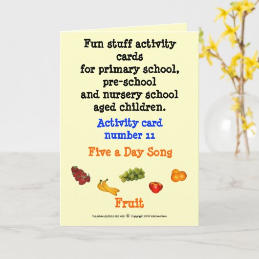 Carte 5 a day - Fruit (Fleur jaune)