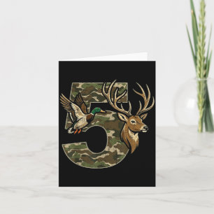 Carte 5 Ans 5e Anniversaire Pour Garçons Filles Camoufla