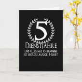 Carte 5 ans Anniversaire de l'entreprise Employés du Par (Fleur jaune)