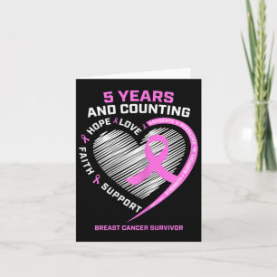 Carte 5 ans Cancer du sein Survivant 5 ans Cancer Sans c