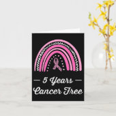 Carte 5 ans Cancer du sein Survivant libre (Fleur jaune)