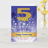 Carte 5 ans de récupération Anniversaire Numéro gras (Fleur jaune)