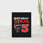 Carte 5 ans Karate Ninja Party Enfants 5e anniversaire (Devant)