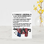 Carte 5 Choses que les libéraux ne comprendront jamais ( (Fleur jaune)