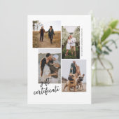 Carte 5 Collage photo Certificat cadeau photo (Debout devant)