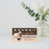 Carte 5 de fidélité de café-restaurant (Debout devant)