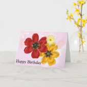Carte 5 Joyeux anniversaire (Fleur jaune)