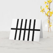 Carte 5 lignes noires biscuites (Fleur jaune)