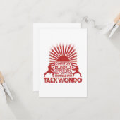 Carte 5 Ténets De Taekwondo (Devant/Arrière en situation)