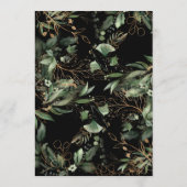 Carte 5 x 7 Gold Eucalyptus Black Premium Numéro de tabl (Dos)