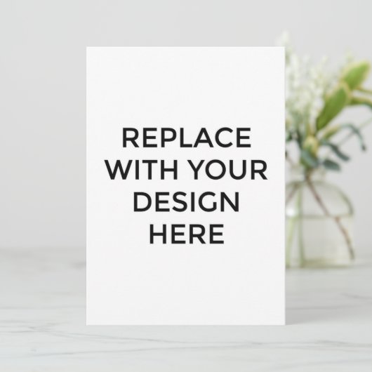 Carte 5 x 7 pouces sans impression de conception a (Debout devant)