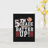 Carte 5e année Premier jour de l'école 5e année Batterie (Fleur jaune)