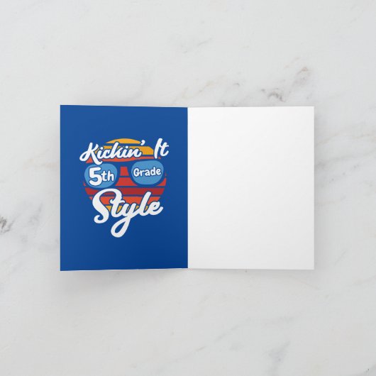 Carte 5e année Première journée 5e année Retour à l'écol (Intérieur)