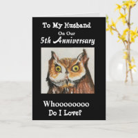 5e anniversaire à mon mari chouette drôle