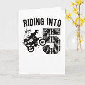 Carte 5e anniversaire Cadeau Dirt Vélo 5 ans Motocross (Fleur jaune)