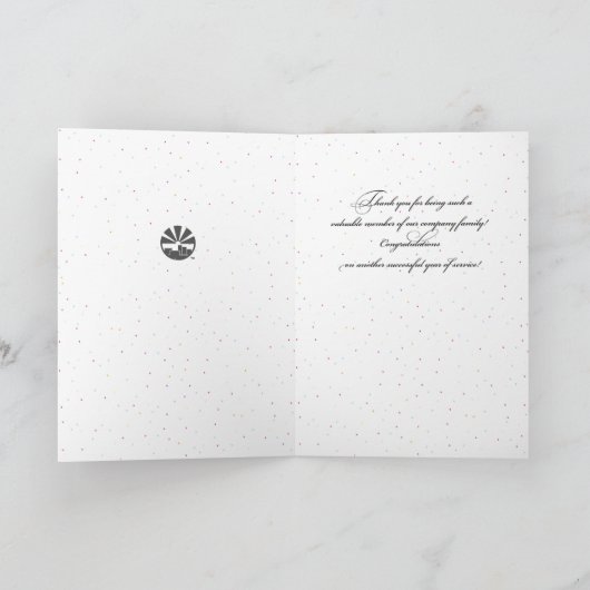 Carte 5e anniversaire de l'employé Ciel, félicitations (Intérieur)