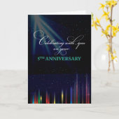 Carte 5e anniversaire de l'employé Ciel, félicitations (Fleur jaune)