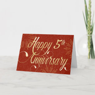 Carte 5e anniversaire de l'employé - Texte Tourbillonnan