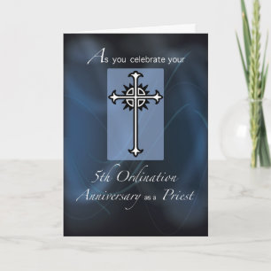 Carte 5e anniversaire de l'Ordination du prêtre