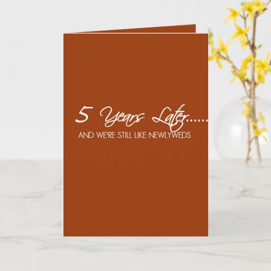 Carte 5e anniversaire de mariage (Fleur jaune)