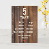 Carte 5e anniversaire mariage (Fleur jaune)