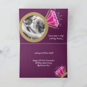Carte 5e anniversaire mariage anneau tourmaline rose pho (Intérieur)