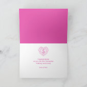 Carte 5e anniversaire Mariage coeur rose tourmaline (Intérieur)