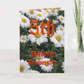 Carte 5e anniversaire mariage - Daisy (Devant)