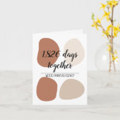 Carte 5e anniversaire mariage moderne cinquième (Fleur jaune)