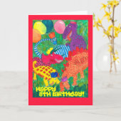 Carte 5e anniversaire - Monstres! (Fleur jaune)