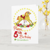 Carte 5e anniversaire Rocking Horse Stars (Fleur jaune)