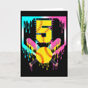 Carte 5e anniversaire Softll Home Plate Drip Glace 5 ans