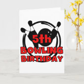 Carte 5e Bowling Anniversaire Tshirts et cadeaux (Fleur jaune)