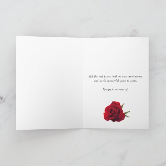 Carte 5th Anniversary card for Daughter & son-in-law (Intérieur)