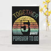 Carte 5th Years Wedding Anniversary For Couple Matching (Fleur jaune)